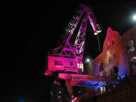 Alter Kran am Kulturspeicher in Würzburg